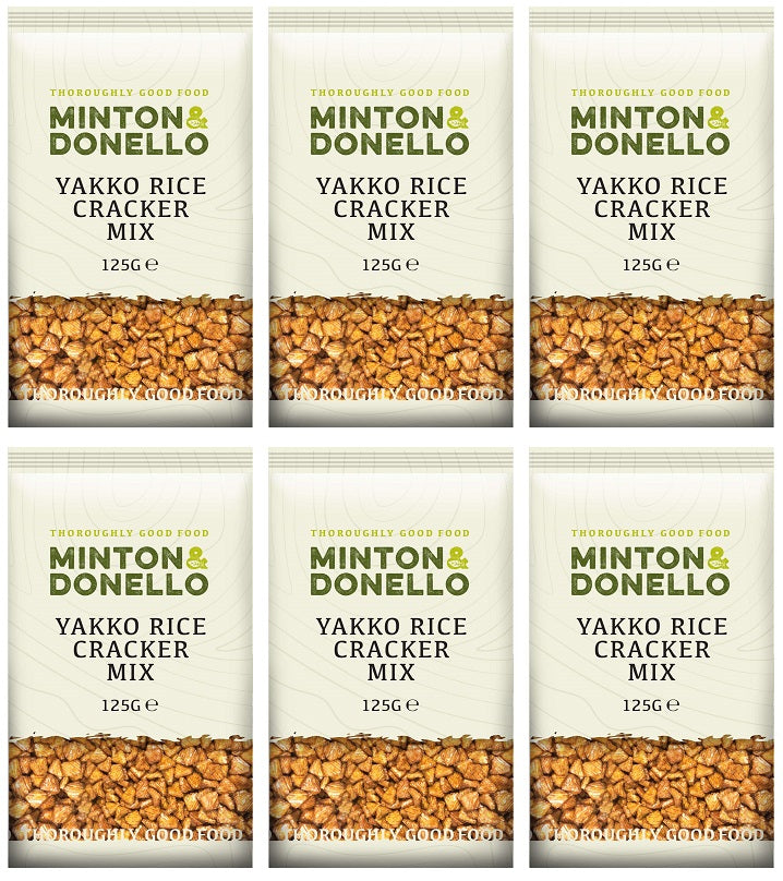 6 x Minton & Donello Yakko Rice Cracker Mix - 125g