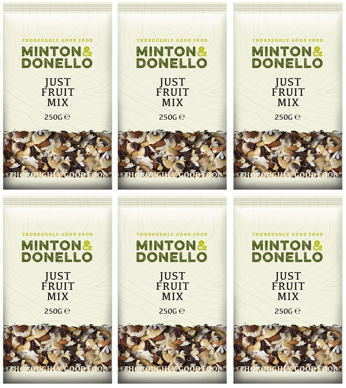 6 x Minton & Donello Just Fruit Mix - 250g