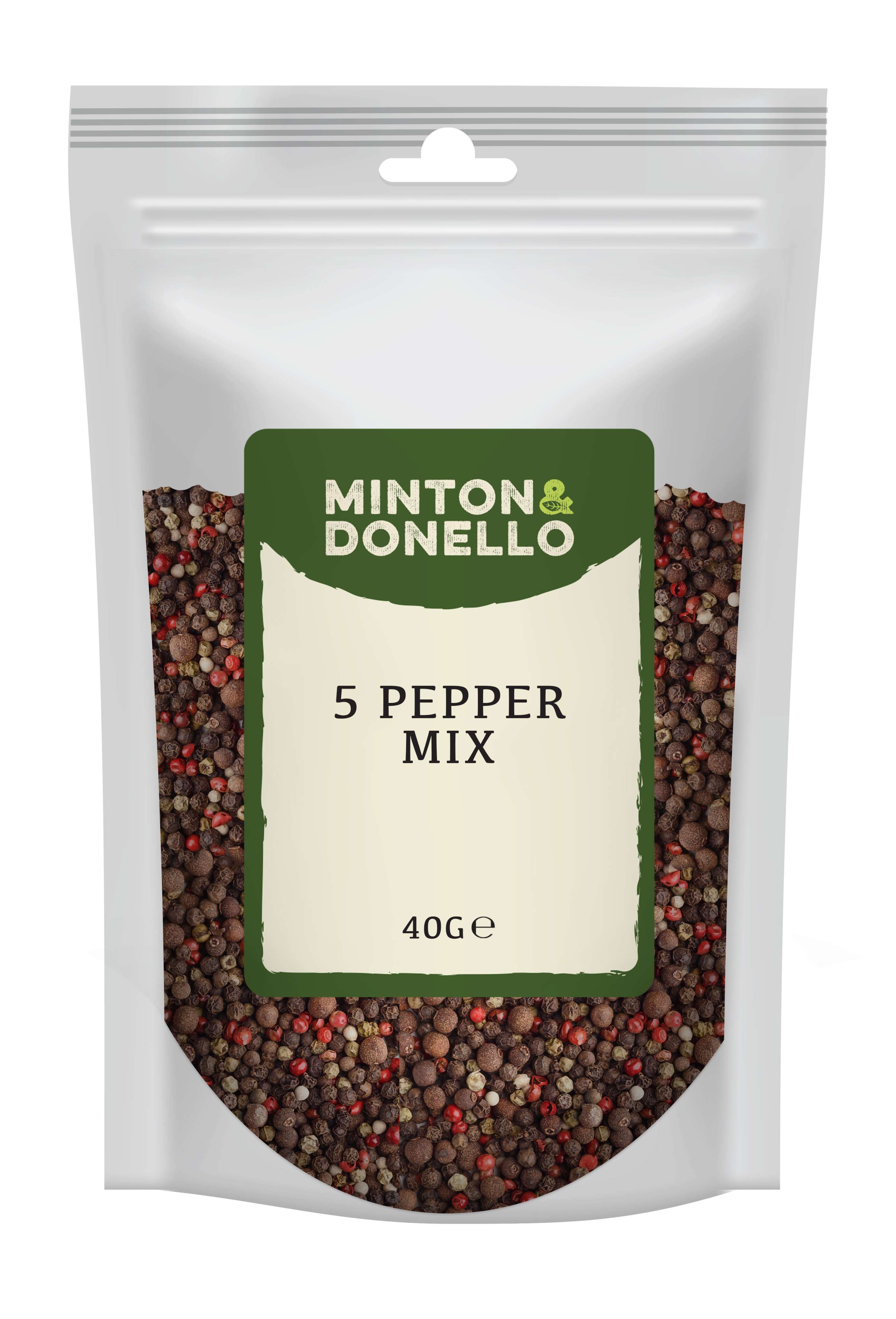 10 x Minton & Donello 5 Pepper Mix - 40g