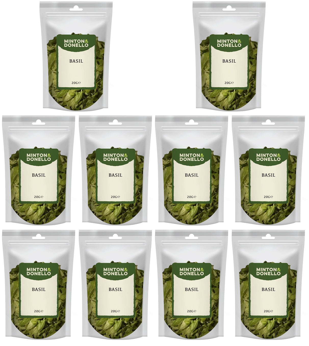 10 x Minton & Donello Basil - 20g