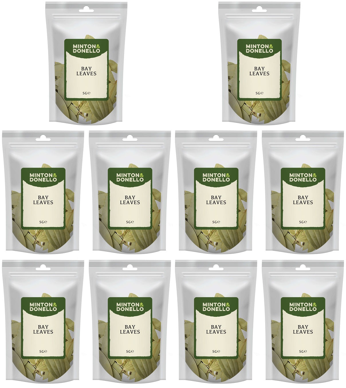10 x Minton & Donello Bay Leaves - 5g