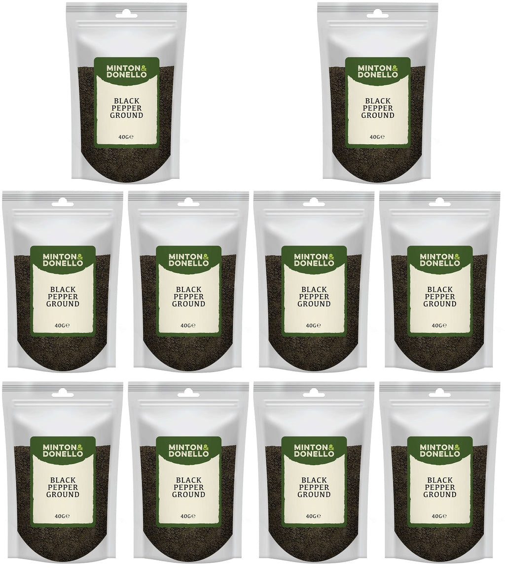 10 x Minton & Donello Black Pepper Ground - 40g