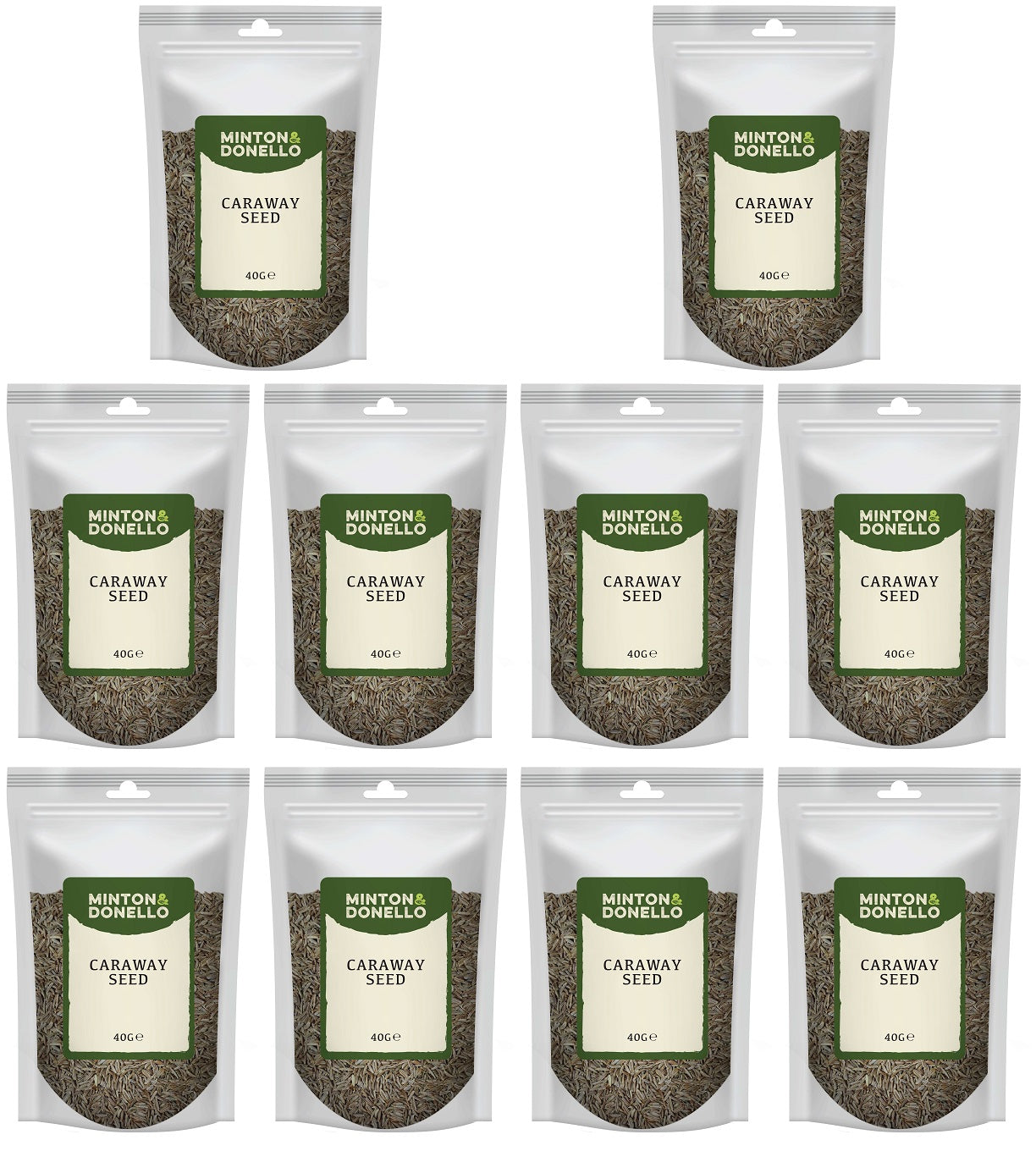 10 x Minton & Donello Caraway Seed - 40g