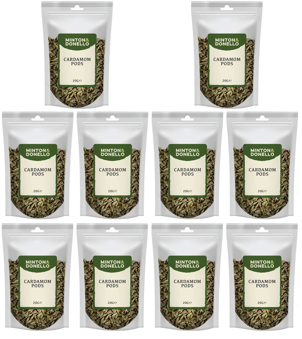 10 x Minton & Donello Cardamom Pods - 20g