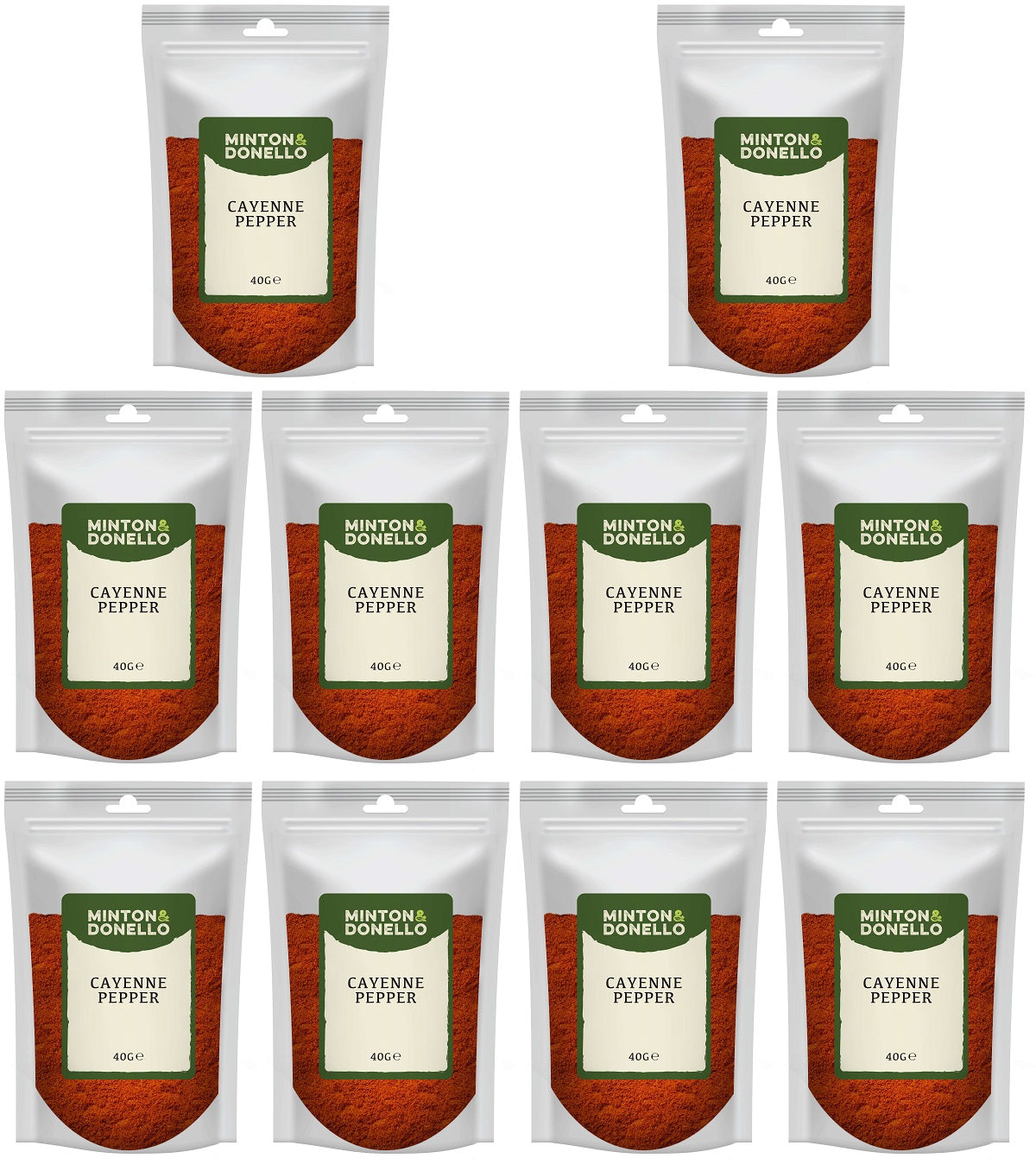 10 x Minton & Donello Cayenne Pepper - 40g