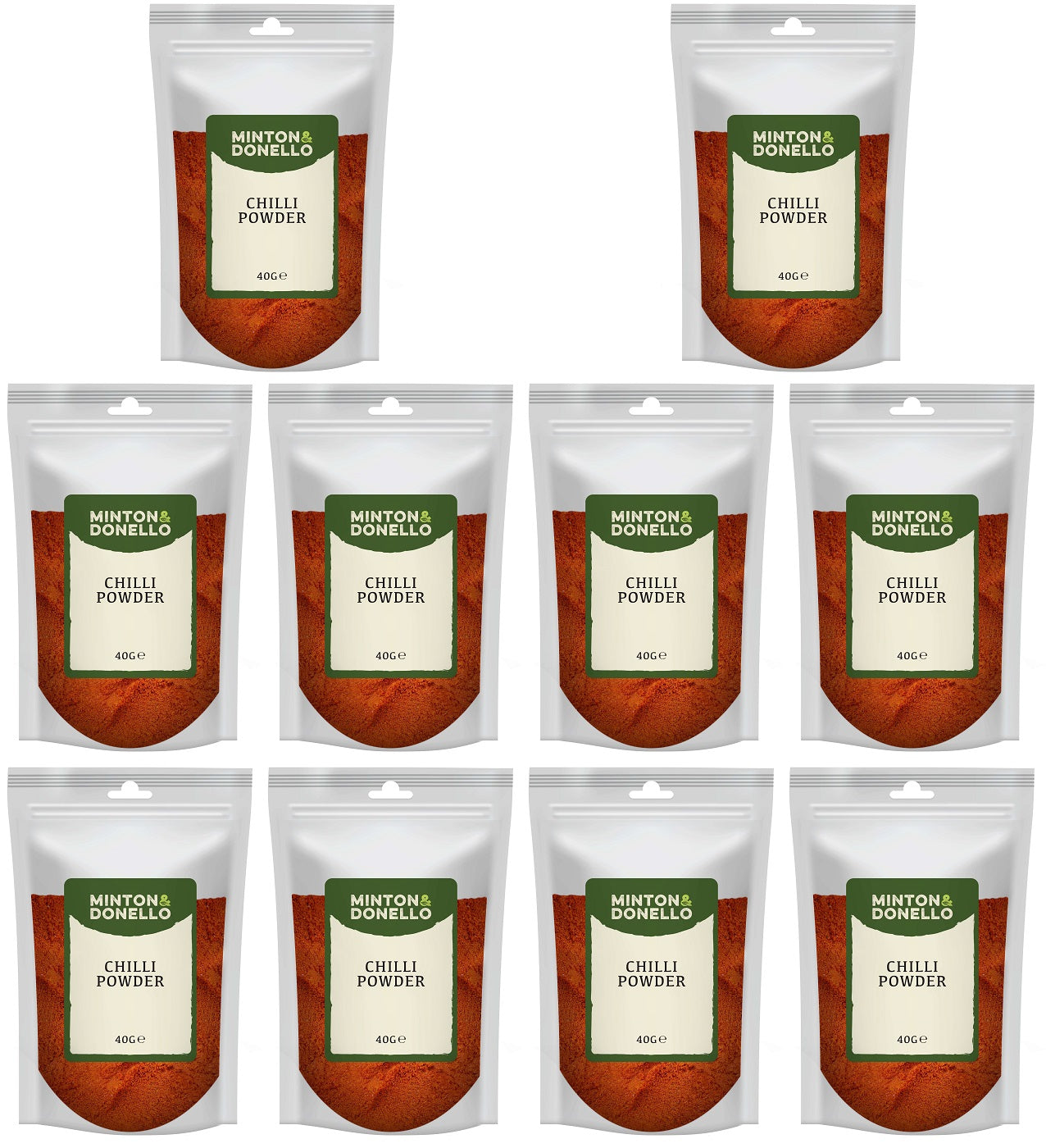10 x Minton & Donello Chilli Powder - 40g