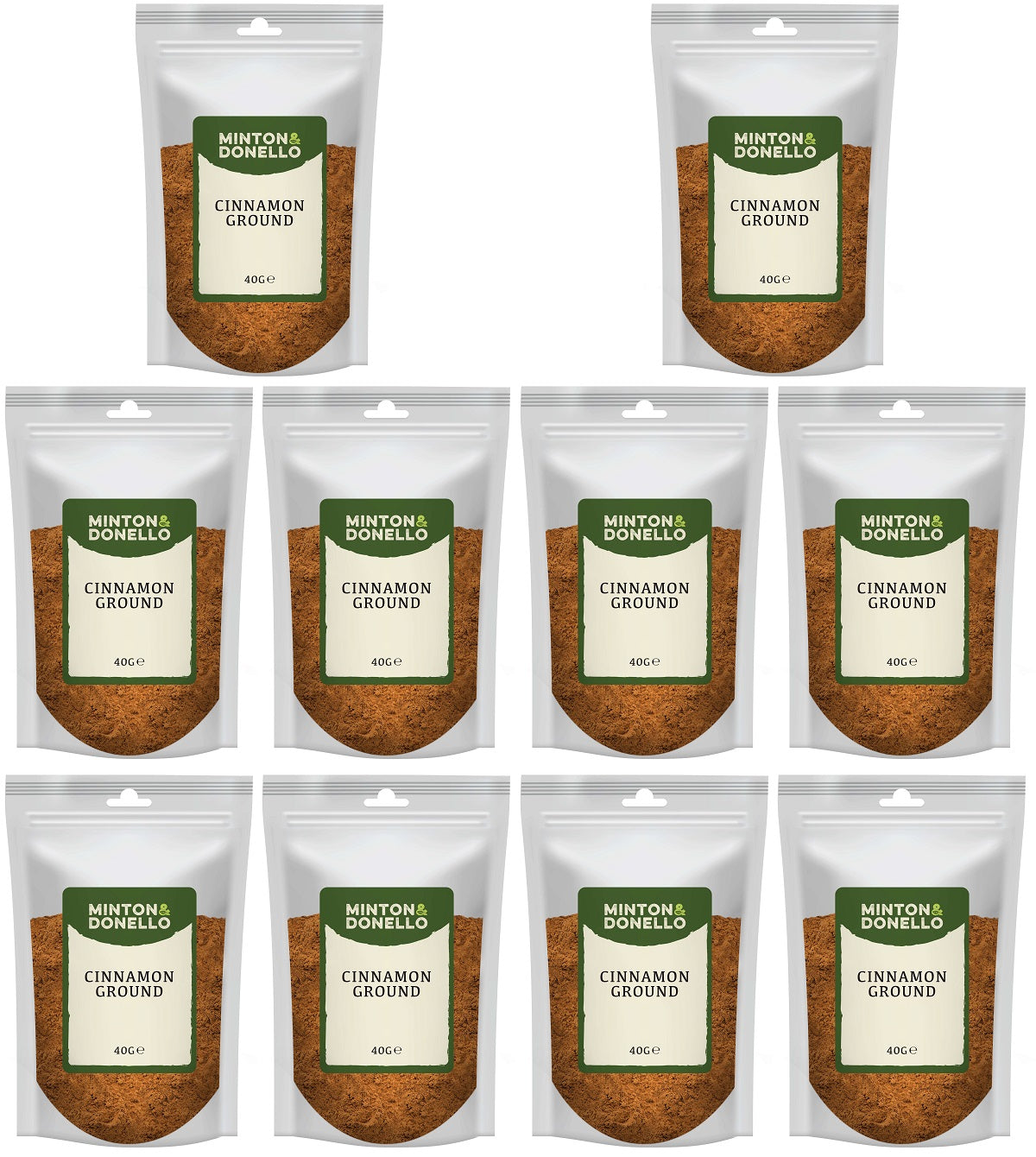 10 x Minton & Donello Cinnamon Ground - 40g