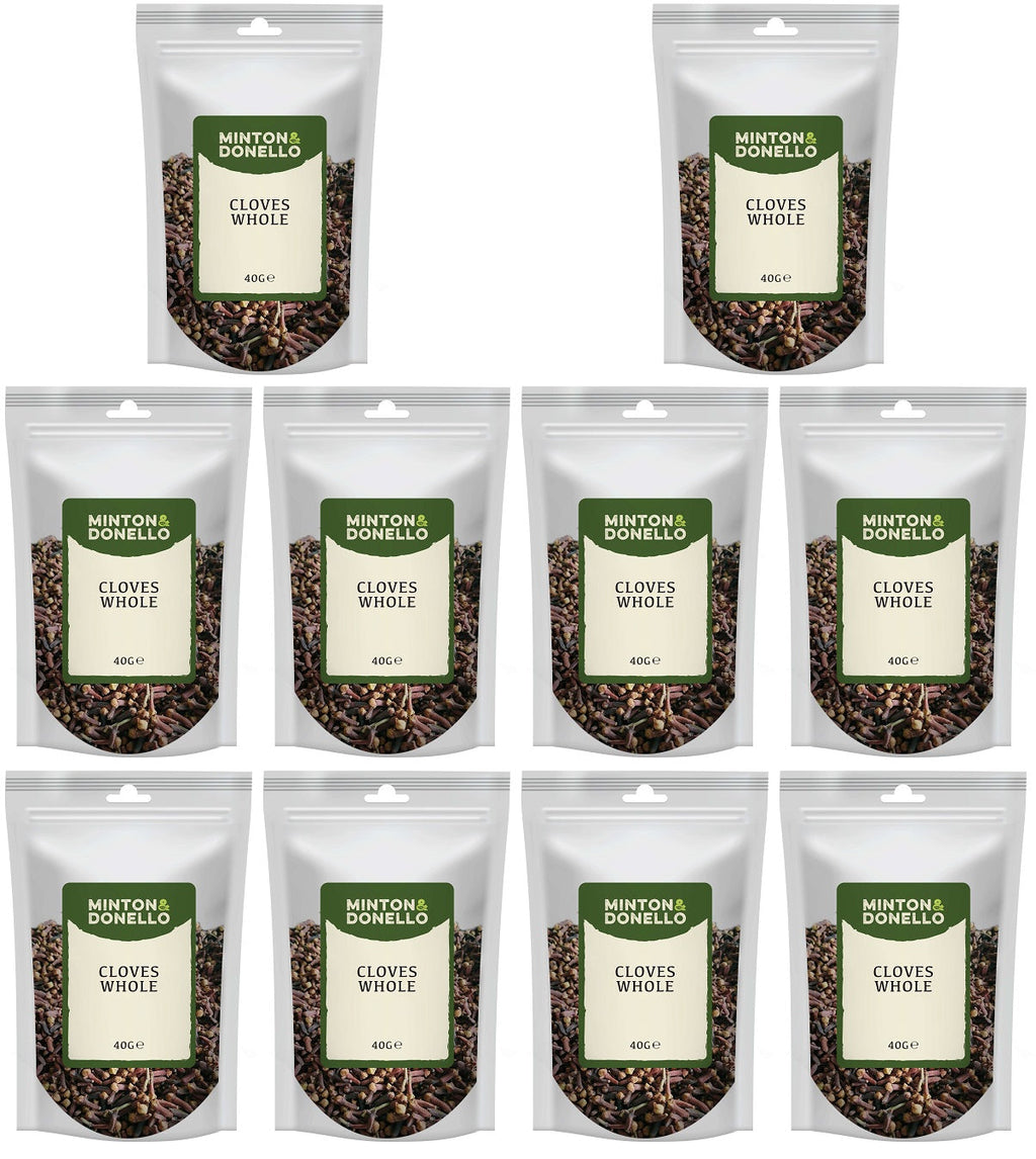 10 x Minton & Donello Cloves Whole - 40g