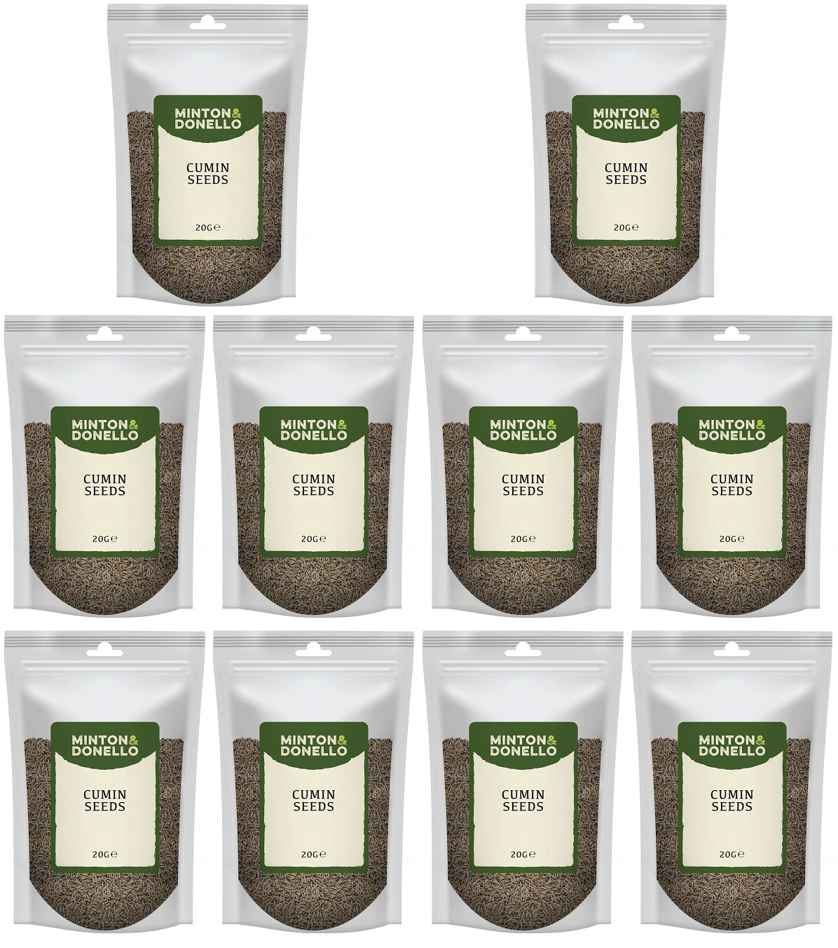 10 x Minton & Donello Cumin Seeds - 20g