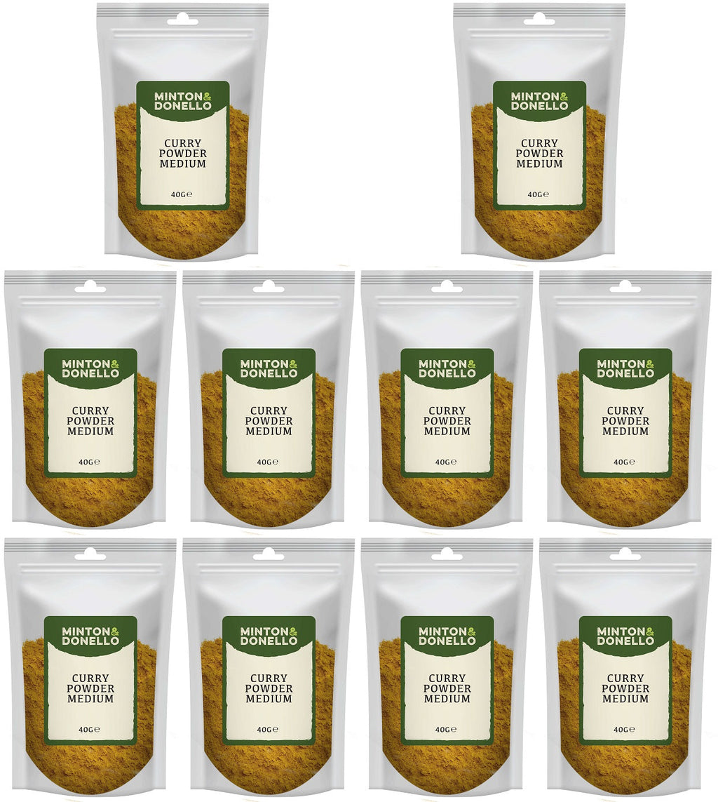 10 x Minton & Donello Curry Powder Medium - 40g