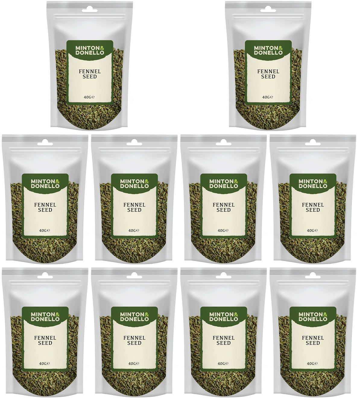 10 x Minton & Donello Fennel Seed - 40g