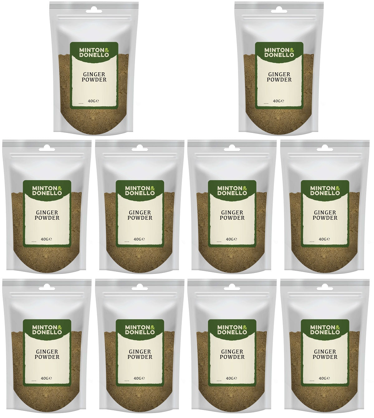 10 x Minton & Donello Ginger Powder - 40g