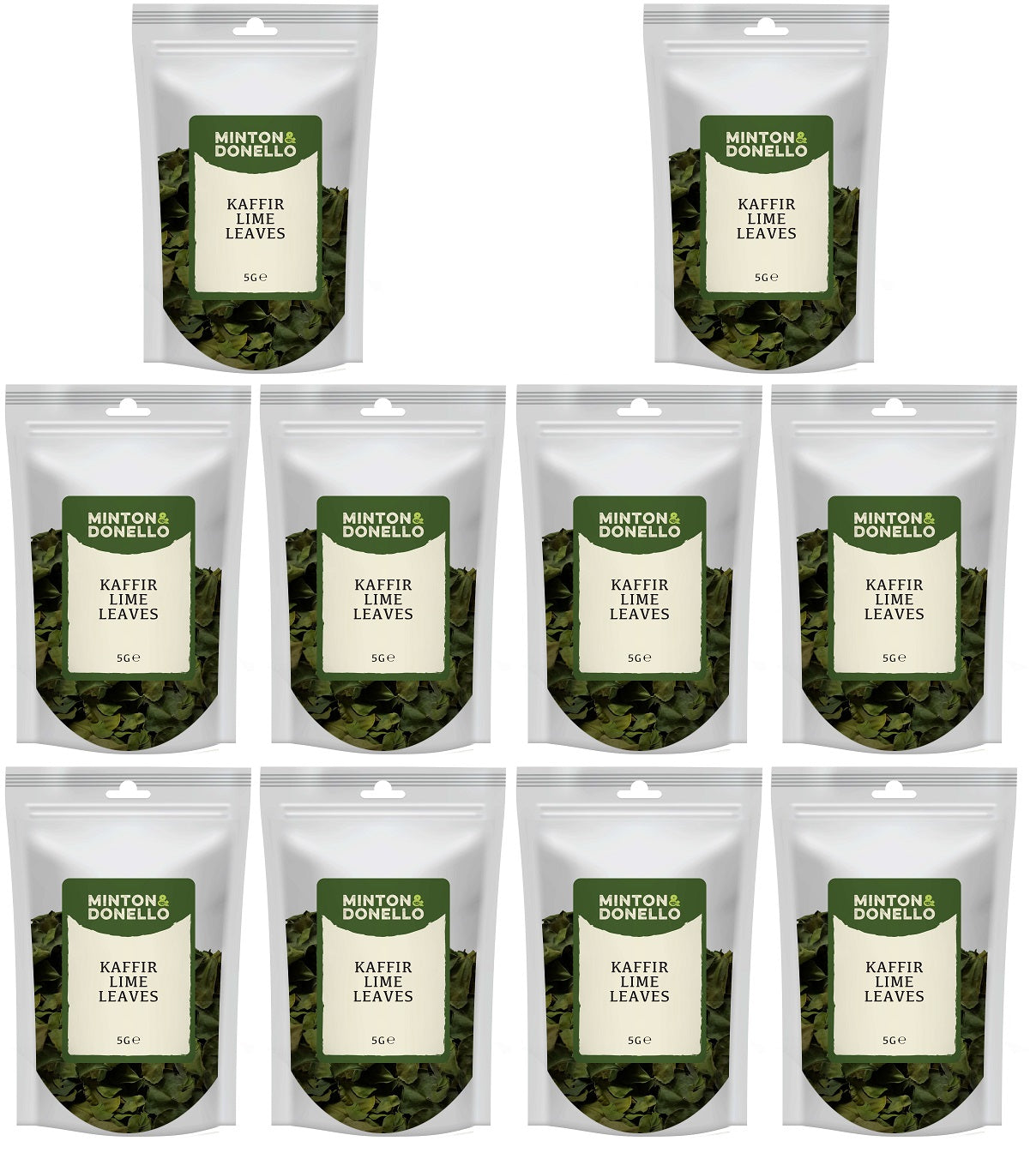 10 x Minton & Donello Kaffir Lime Leaves - 5g