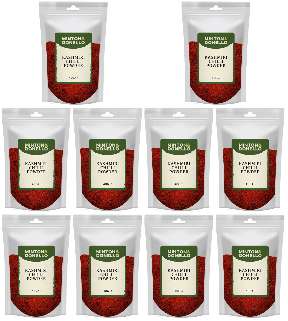 10 x Minton & Donello Kashmiri Chilli Powder - 40g