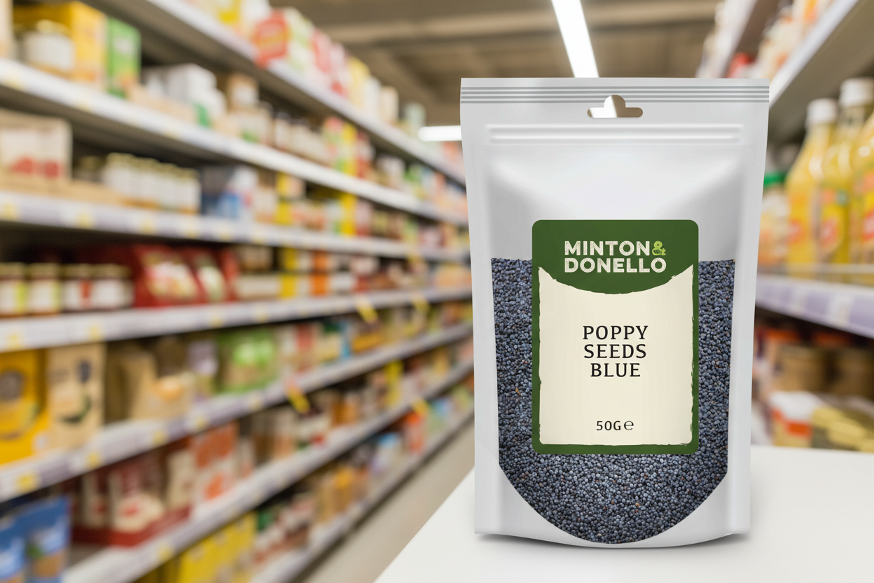 10 x Minton & Donello Poppy Seeds Blue - 50g
