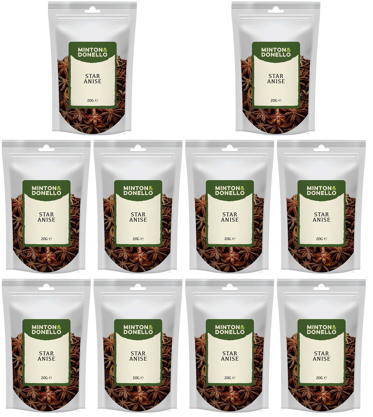 10 x Minton & Donello Star Anise - 20g