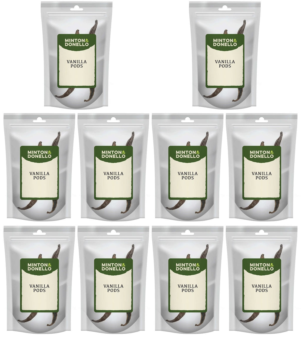 10 x Minton & Donello Vanilla Pods - 2pc