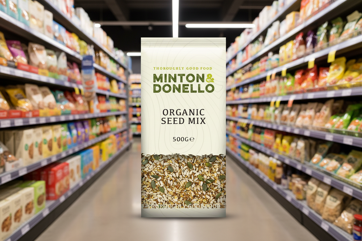 6 x Minton & Donello Organic Seed Mix - 500g