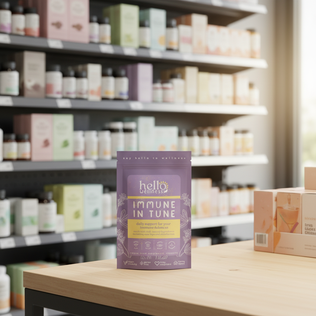 Hello Wellness Immune In Tune Nat Daily Support - 60caps