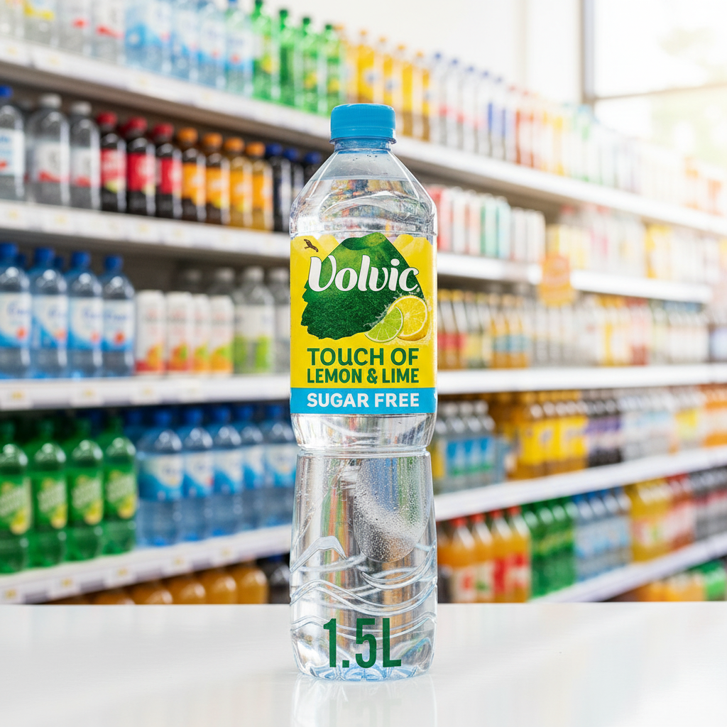 6 x Volvic Touch Of Fruit Sugar Free Lemon & Lime 750Ml