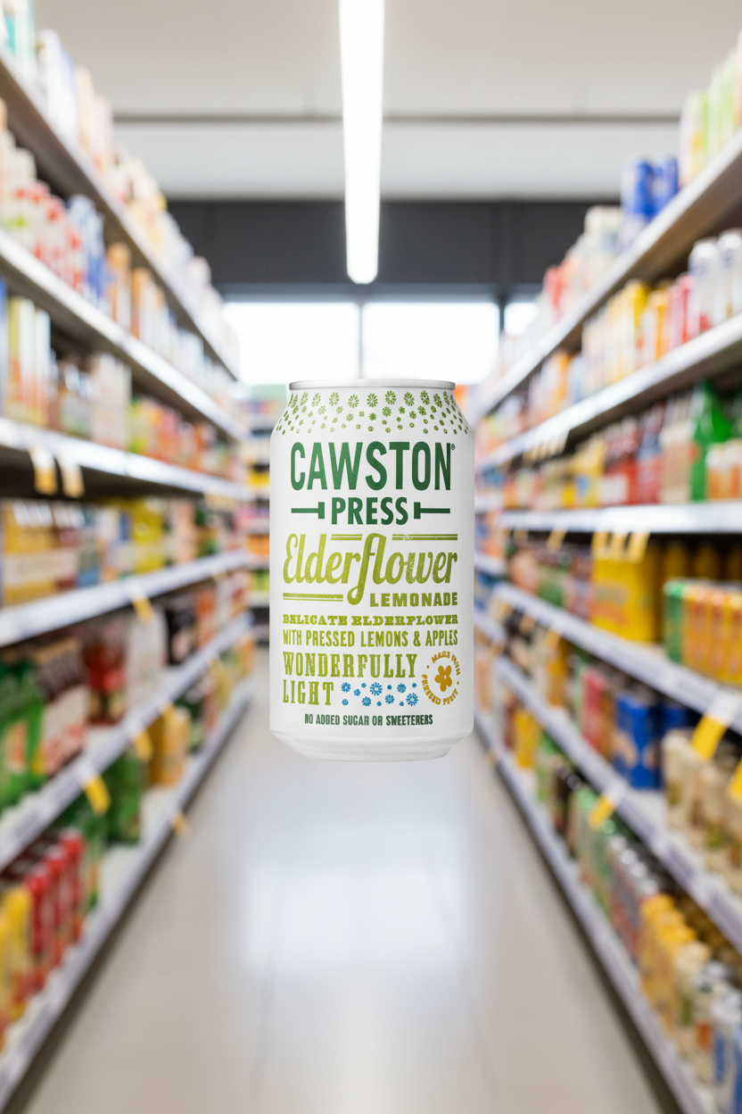 24 x Cawston Press Sparkling Elderflower Lemonade - 330ml