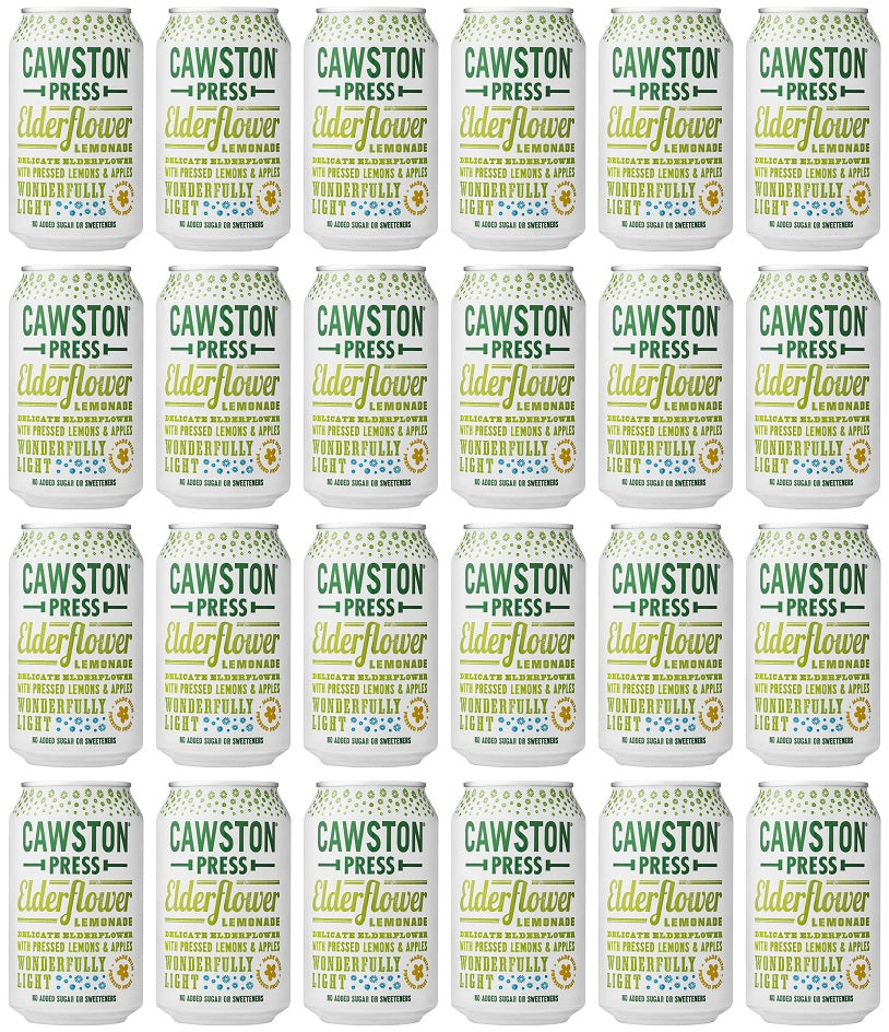 24 x Cawston Press Sparkling Elderflower Lemonade - 330ml