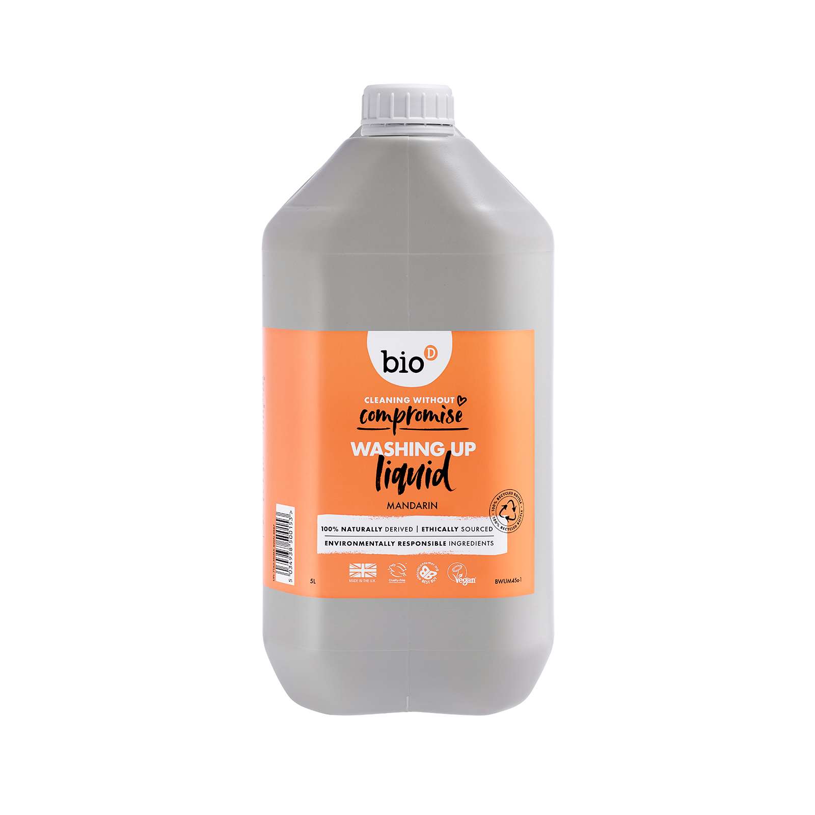 Bio-D Mandarin Washing Up Liquid - 5Ltr