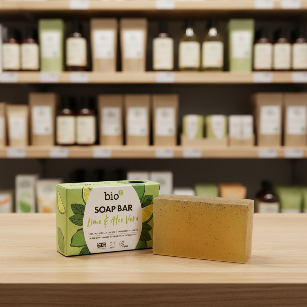 Bio-D Lime & Aloe Vera Boxed Soap Bar - 90g