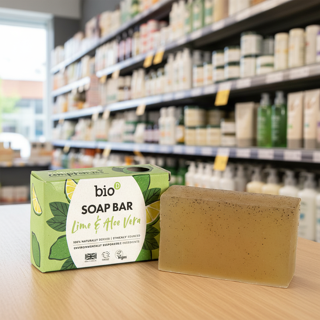 Bio-D Lime & Aloe Vera Boxed Soap Bar - 90g