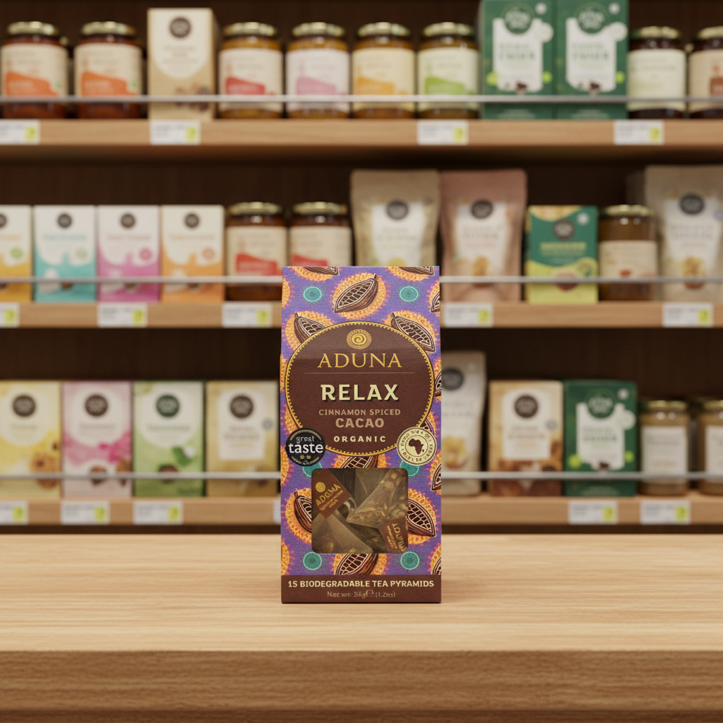 Aduna Relax Tea with Cacao, Cinnamon Spiced - 37g