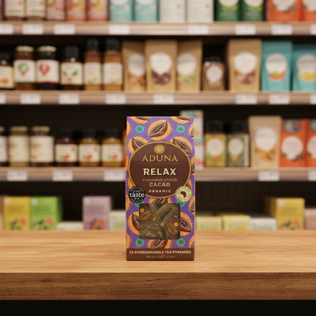 Aduna Relax Tea with Cacao, Cinnamon Spiced - 37g