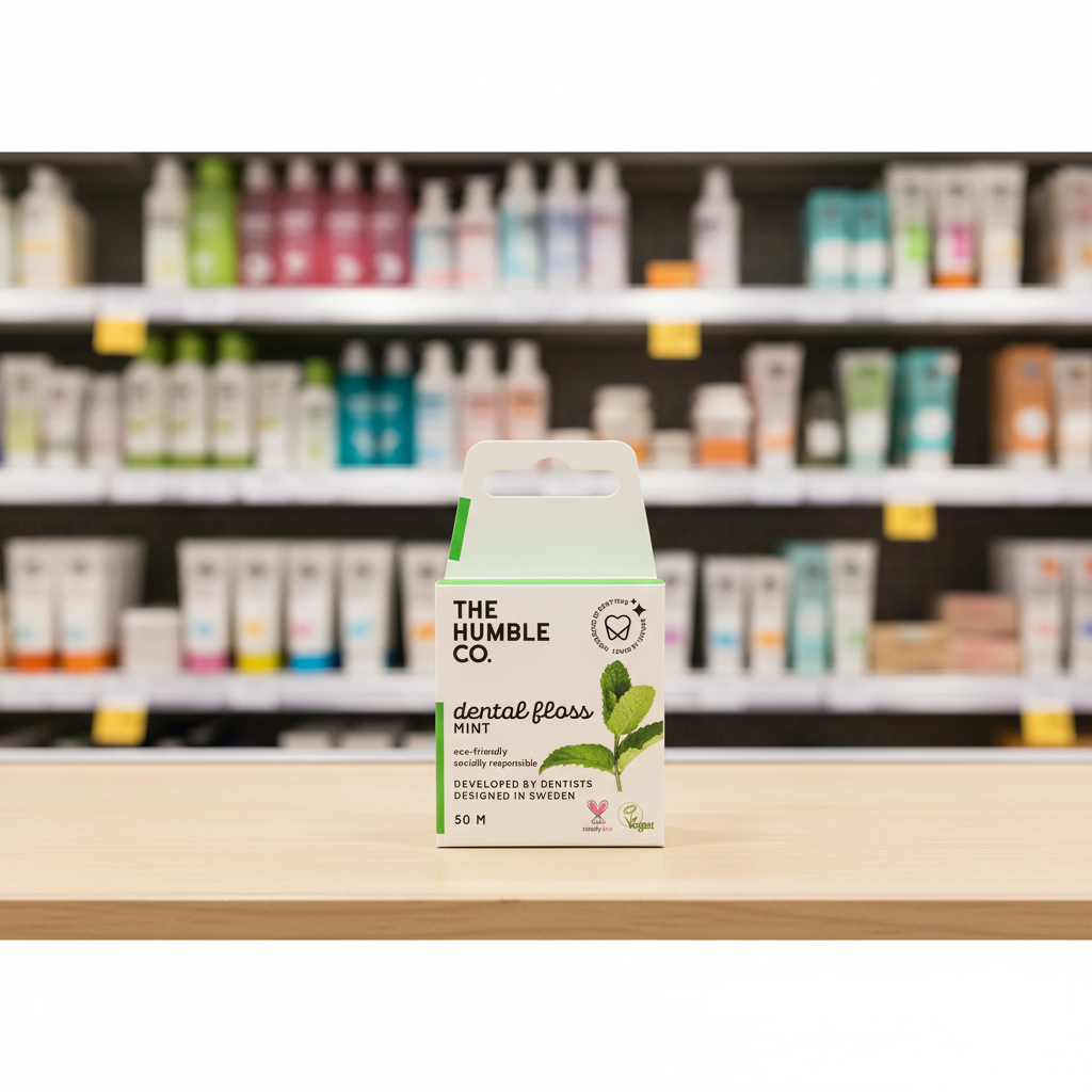 The Humble Co Dental Floss Mint Picks - 50pc