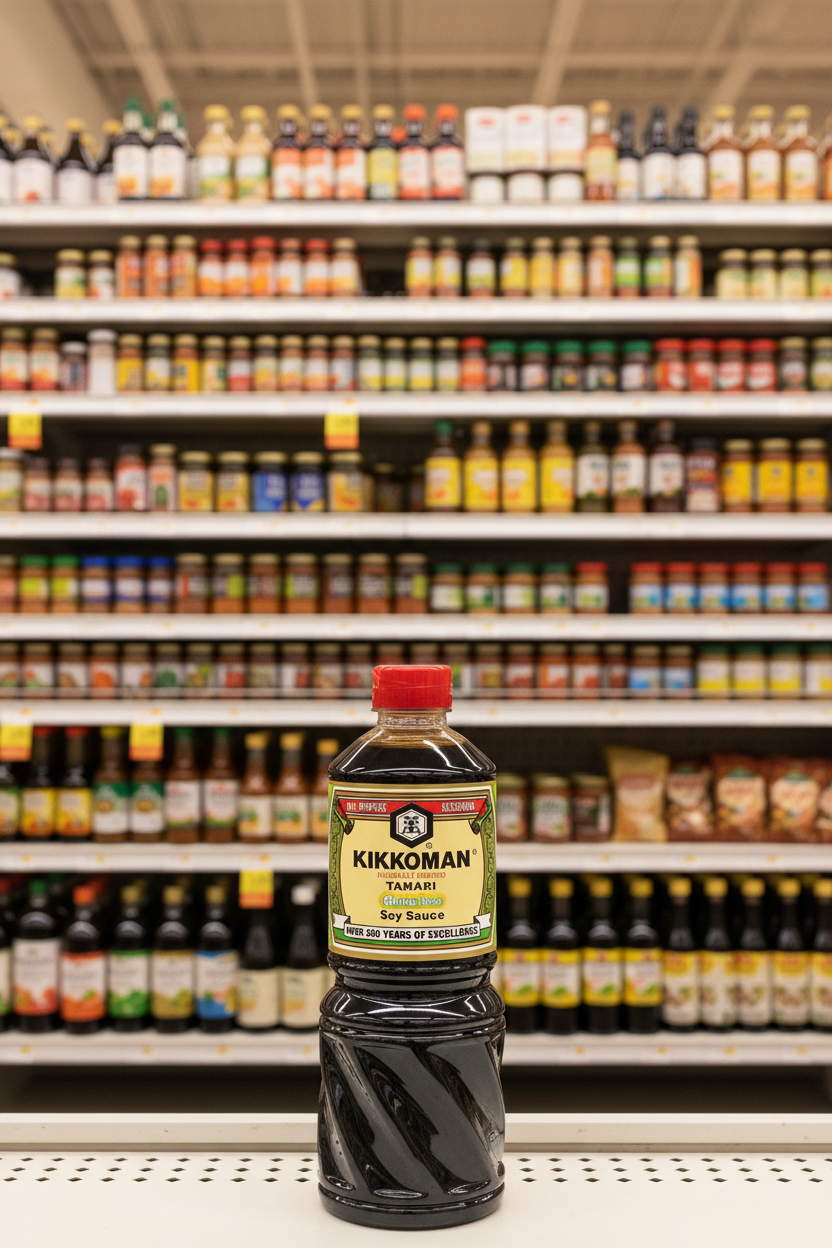 Kikkoman Naturally Brewed Tamari Gluten Free Soy Sauce 1L