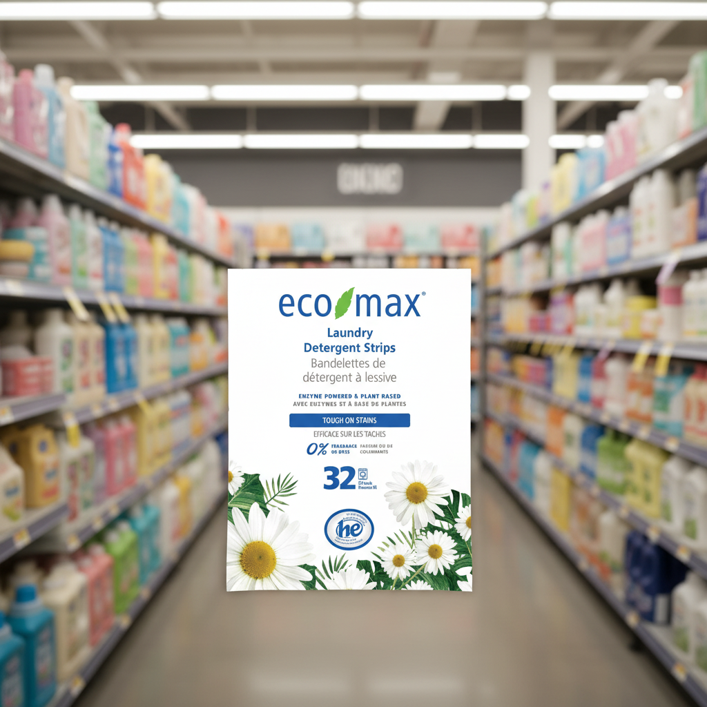 Eco-Max Laundry Detergent Strips Fragrance Free - 32pc