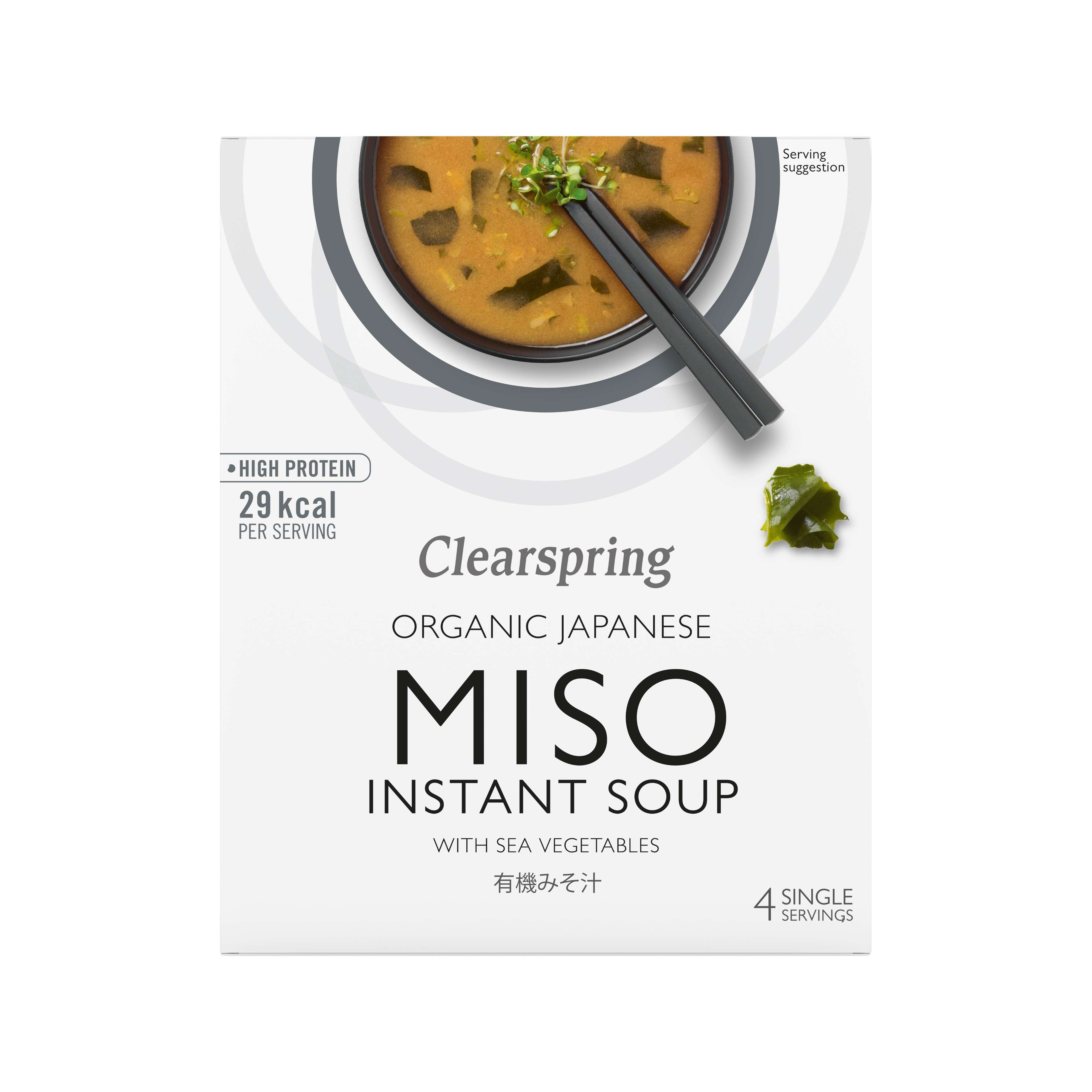 Clearspring Miso Soup with Sea Vegetable  - Org - 4x10g