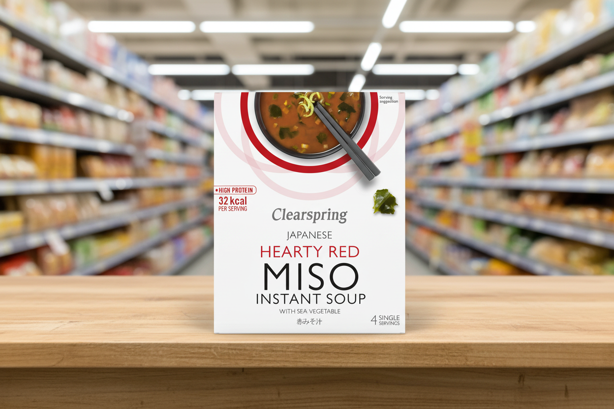 Clearspring Miso Soup - Red w Sea Veg  - 4x10g