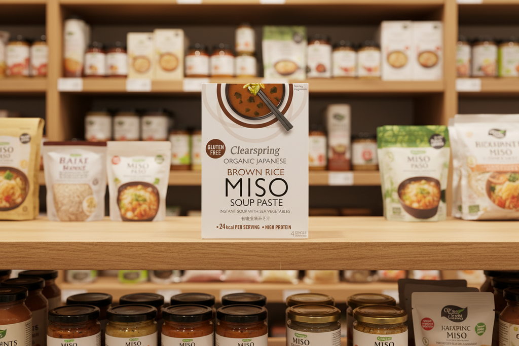 Clearspring Brown Rice Miso Soup Paste Sea Veg Org - 4x15g