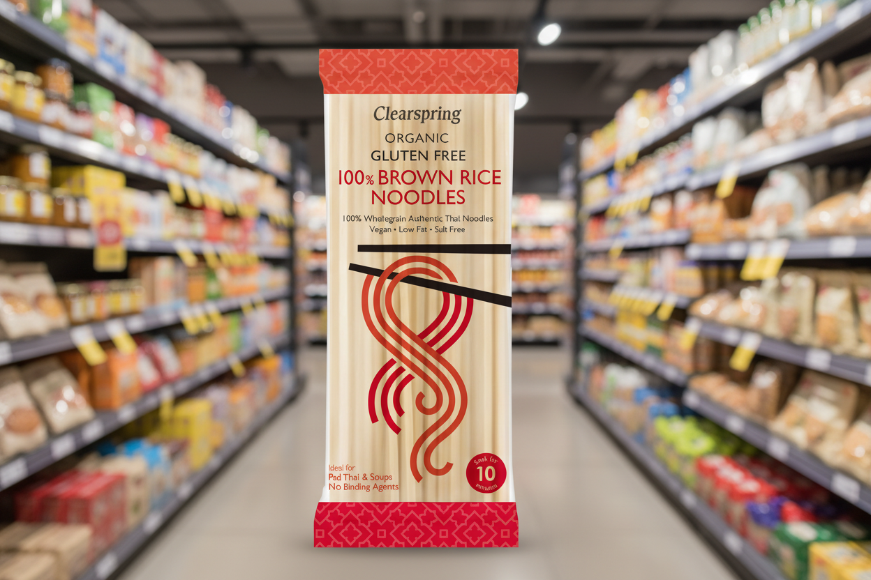 Clearspring Org GF 100% Brown Rice Noodles  - 200g