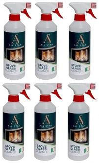 6 X All Star Stove & Oven Glass Cleaner 500ML