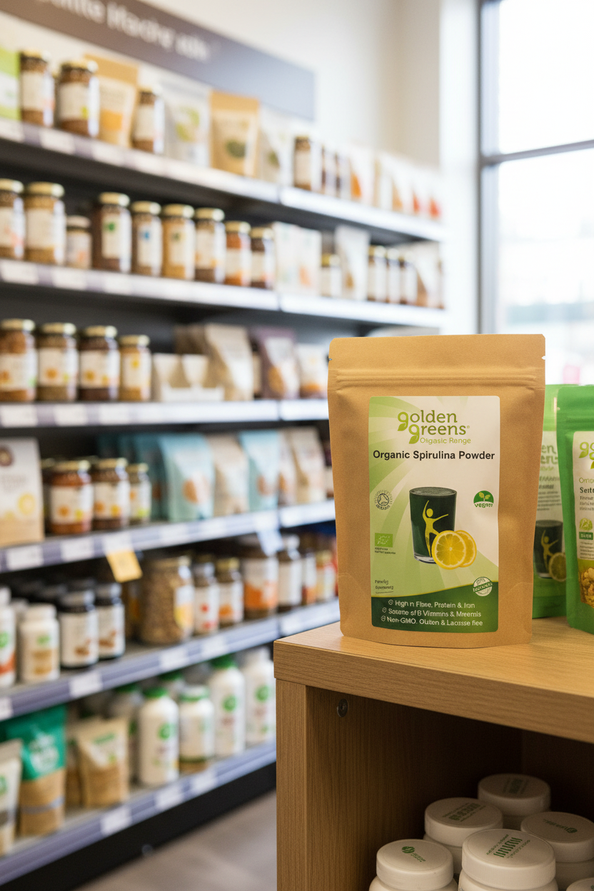 Golden Greens Organic Spirulina Powder  Large - 200g