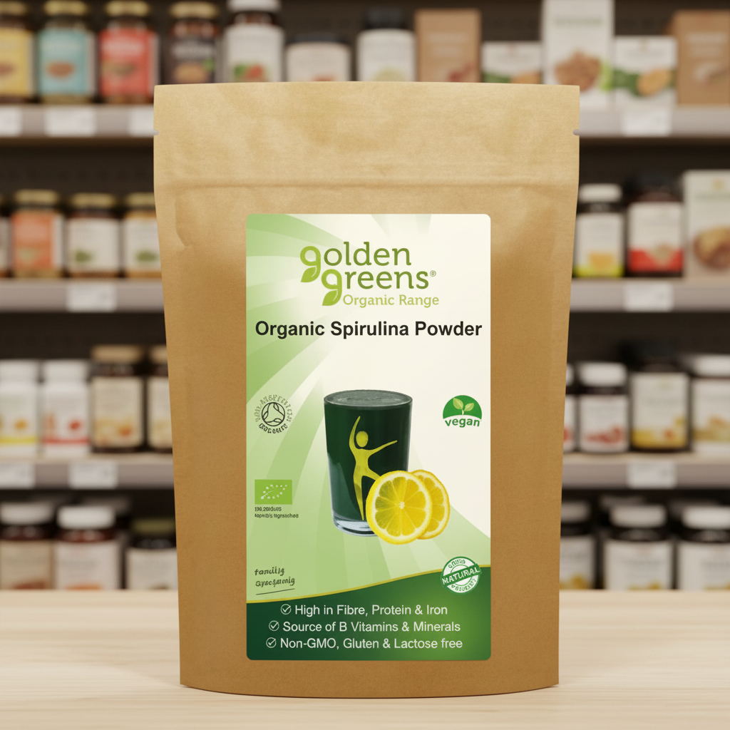 Golden Greens Organic Spirulina Powder  Large - 200g