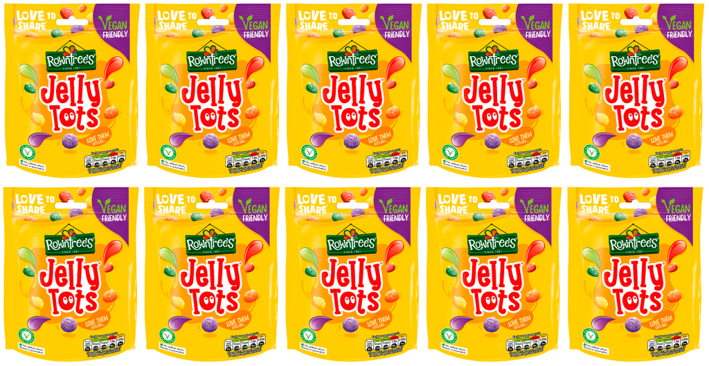 10 x Rowntree's Jelly Tots Sweets Sharing Bag 150G