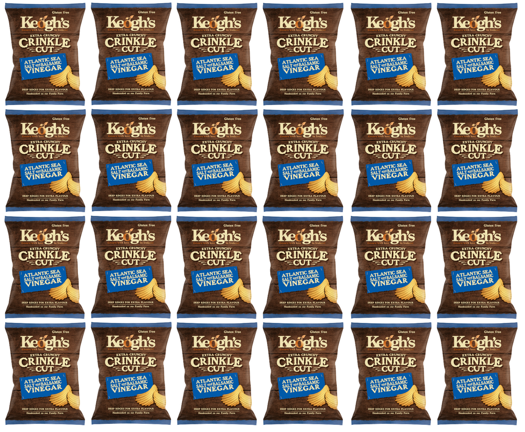 24 x Keoghs Crinkle Cut Sea Salt & Balsamic Vinegar 50Gm