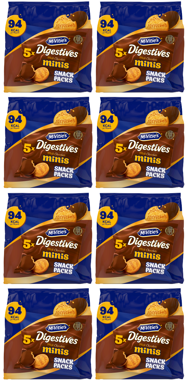 8 x Mcvities Mini Chocolate Digestives - 5X19GM