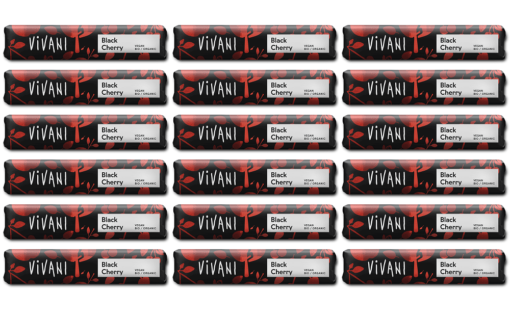 18 x Vivani Black Cherry Impulse Bar - 35g