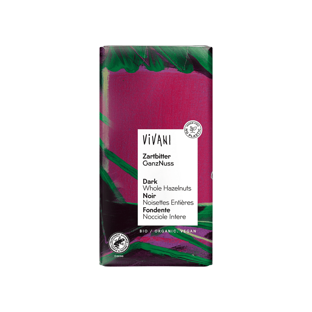 10 x Vivani Dark with whole hazelnuts Organic - 100g