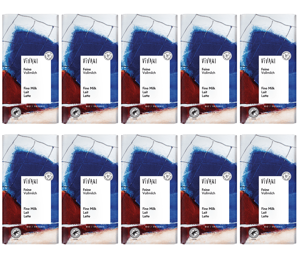10 x Vivani Milk Chocolate Organic - 100g