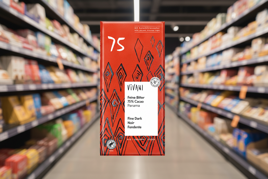10 x Vivani Fine Dark 75% cocoa + coconut blossom sugar - 80g