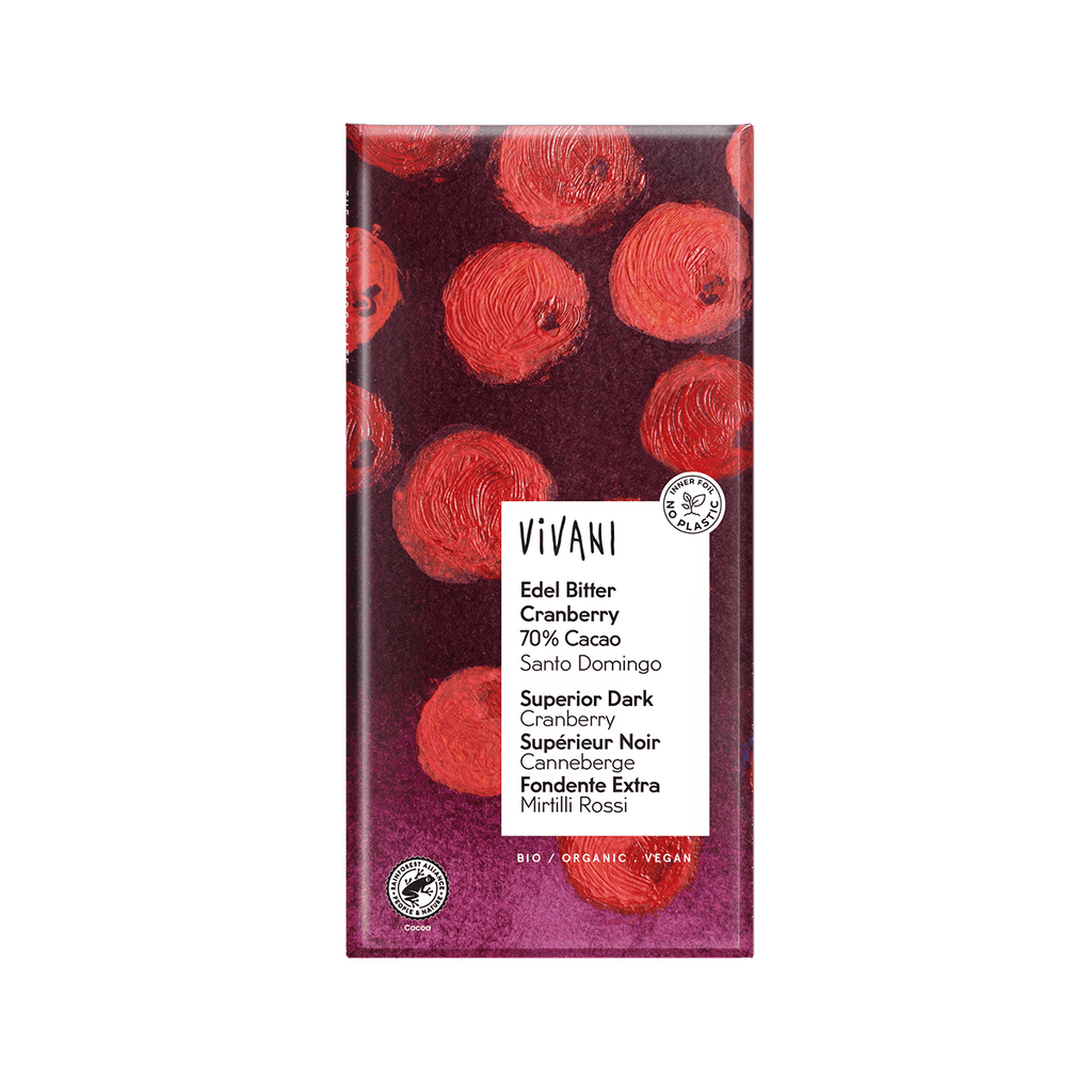 10 x Vivani Superior Dark + C/berry Cacao Santo Domingo - 100g