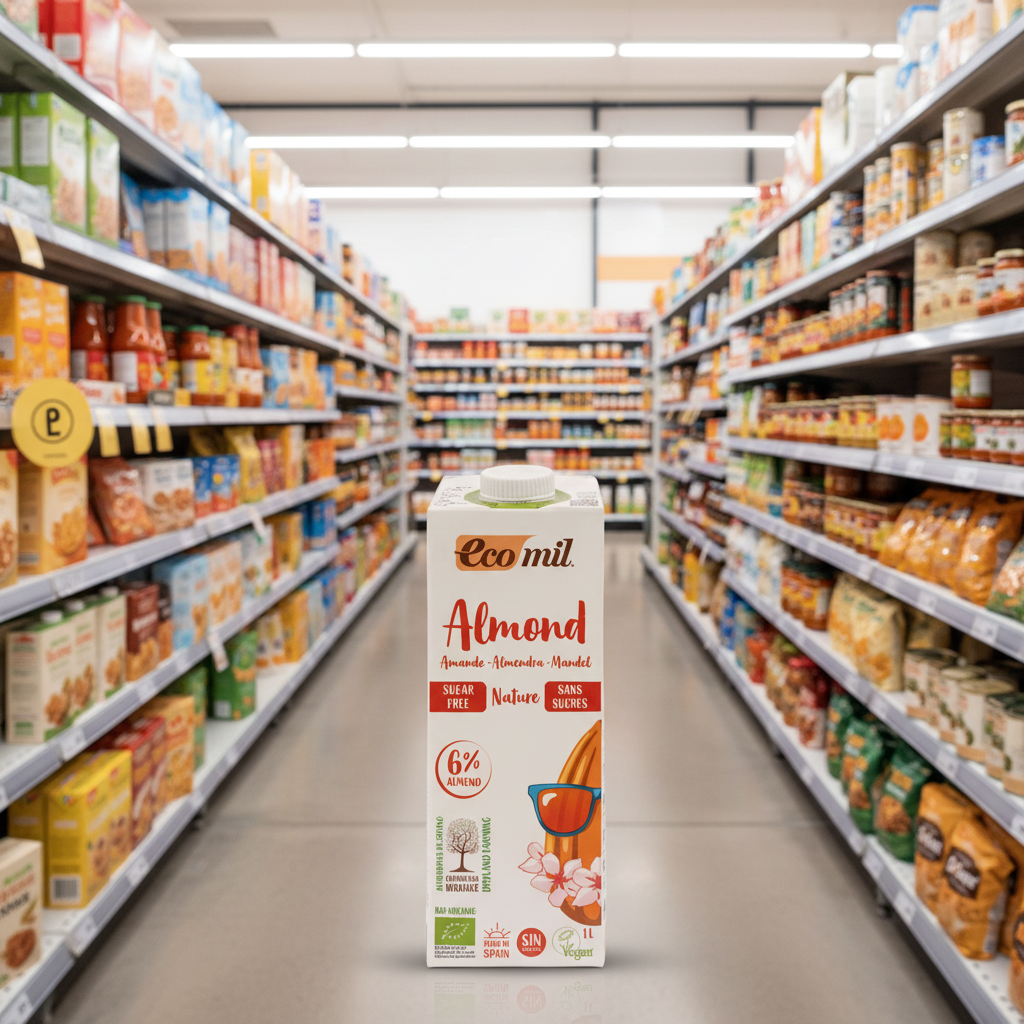 Ecomil Almond milk sugar-free Bio (6% almond) - 1ltr